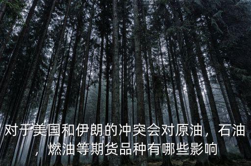 對(duì)于美國(guó)和伊朗的沖突會(huì)對(duì)原油，石油，燃油等期貨品種有哪些影響