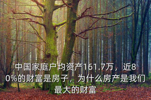 中國家庭戶均資產(chǎn)161.7萬，近80%的財(cái)富是房子，為什么房產(chǎn)是我們最大的財(cái)富