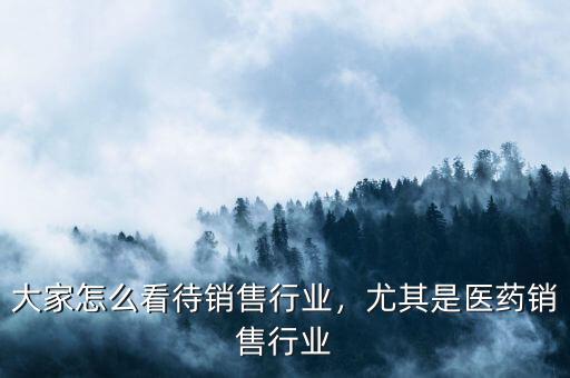 大家怎么看待銷售行業(yè)，尤其是醫(yī)藥銷售行業(yè)