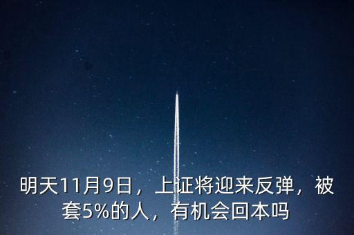 明天11月9日，上證將迎來反彈，被套5%的人，有機會回本嗎