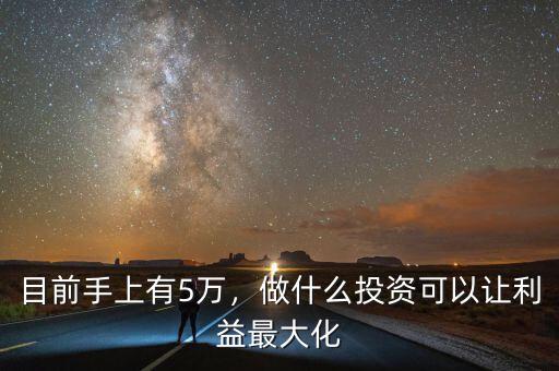 目前手上有5萬，做什么投資可以讓利益最大化