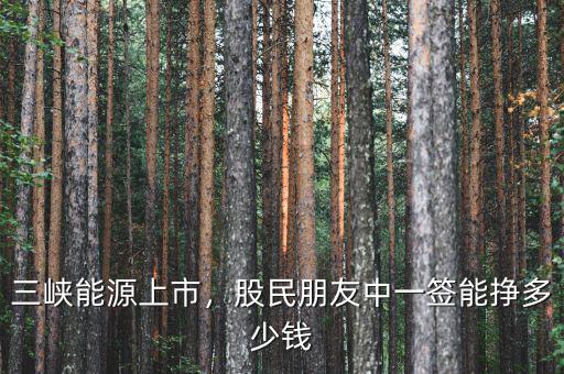 三峽能源上市，股民朋友中一簽能掙多少錢
