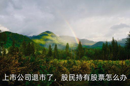 上市公司退市了，股民持有股票怎么辦