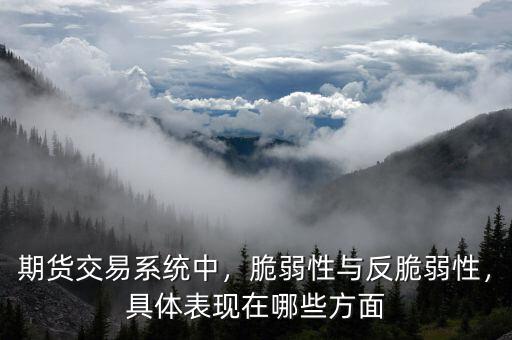 期貨交易系統(tǒng)中，脆弱性與反脆弱性，具體表現(xiàn)在哪些方面