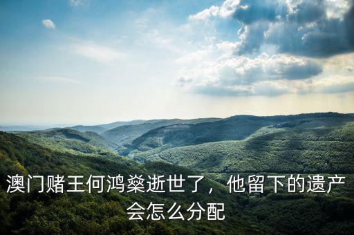 澳門賭王何鴻燊逝世了，他留下的遺產(chǎn)會怎么分配