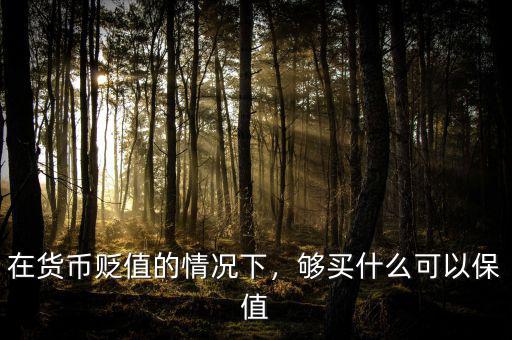 在貨幣貶值的情況下，夠買什么可以保值