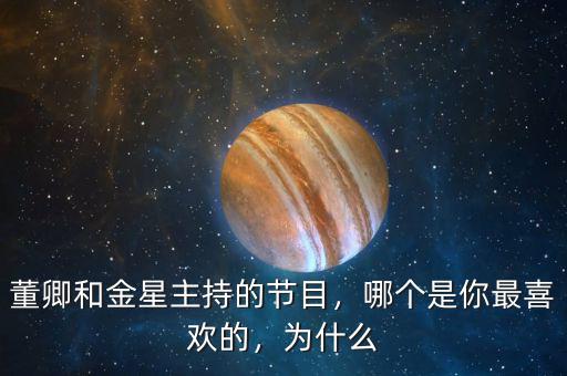 董卿和金星主持的節(jié)目，哪個是你最喜歡的，為什么