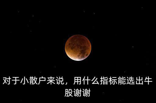 對于小散戶來說，用什么指標能選出牛股謝謝
