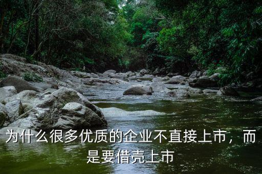 為什么很多優(yōu)質(zhì)的企業(yè)不直接上市，而是要借殼上市