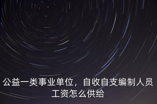 公益一類事業(yè)單位，自收自支編制人員工資怎么供給