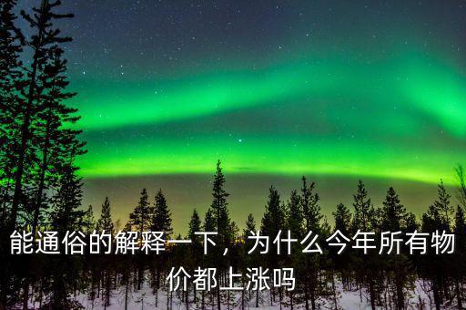 能通俗的解釋一下，為什么今年所有物價都上漲嗎