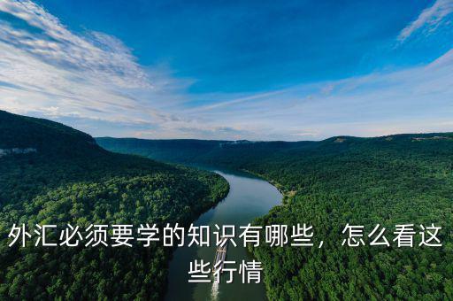 外匯必須要學(xué)的知識(shí)有哪些，怎么看這些行情