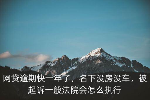 網(wǎng)貸逾期快一年了，名下沒房沒車，被起訴一般法院會怎么執(zhí)行