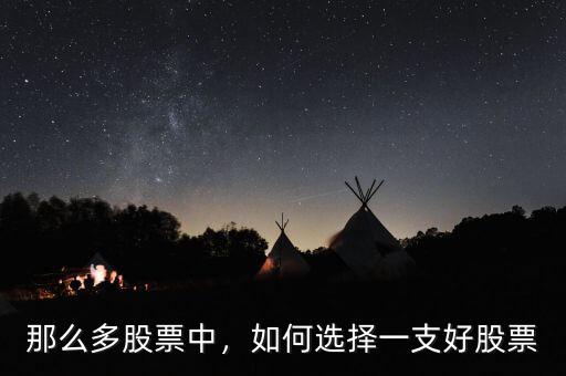 那么多股票中，如何選擇一支好股票