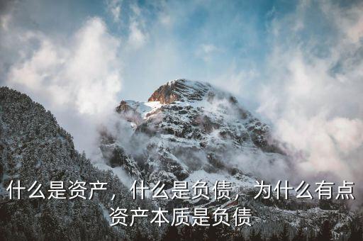 什么是資產(chǎn)，什么是負(fù)債，為什么有點(diǎn)資產(chǎn)本質(zhì)是負(fù)債