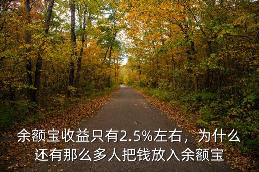 余額寶收益只有2.5%左右，為什么還有那么多人把錢放入余額寶