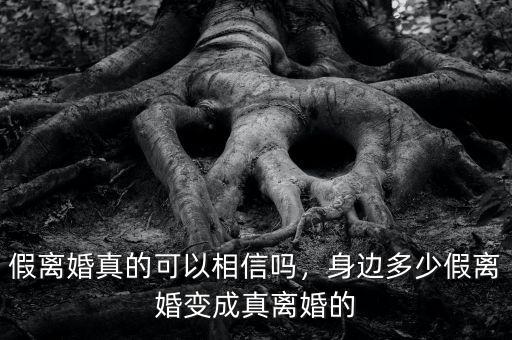 假離婚真的可以相信嗎，身邊多少假離婚變成真離婚的