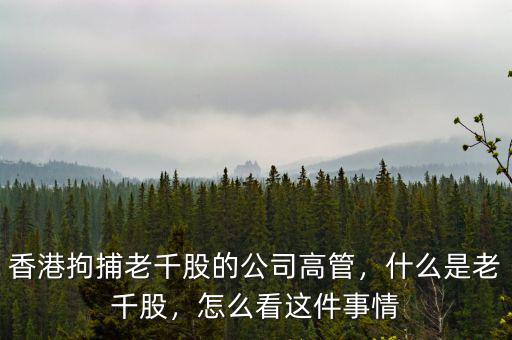 香港拘捕老千股的公司高管，什么是老千股，怎么看這件事情