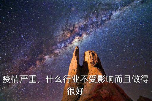 疫情嚴重，什么行業(yè)不受影響而且做得很好