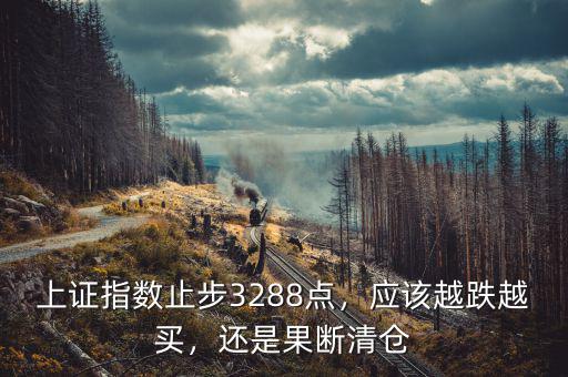 上證指數(shù)止步3288點(diǎn)，應(yīng)該越跌越買，還是果斷清倉(cāng)