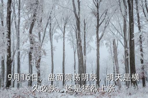9月16日，盤面震蕩陰跌，明天是橫久必跌，還是猛烈上漲