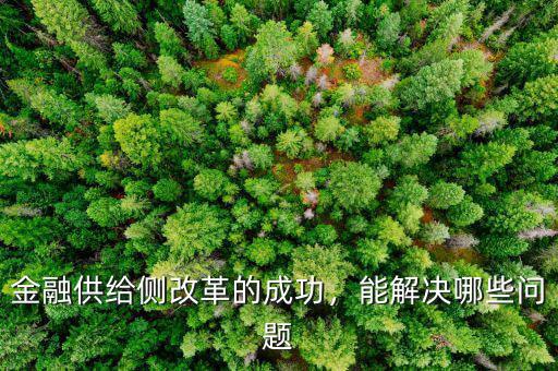 供給側改革有什么好處,金融供給側改革的成功