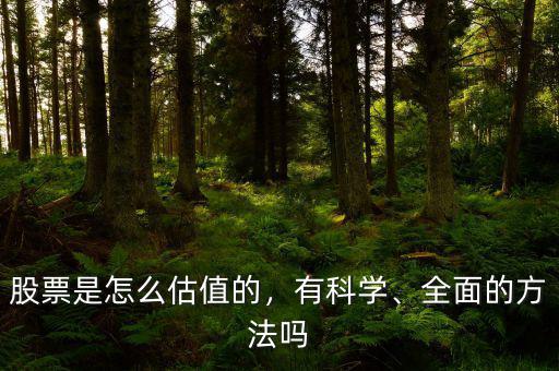 股票是怎么估值的，有科學(xué)、全面的方法嗎