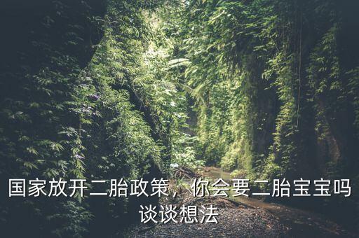 國家放開二胎政策，你會要二胎寶寶嗎談?wù)勏敕? class=