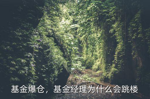 基金爆倉，基金經(jīng)理為什么會跳樓