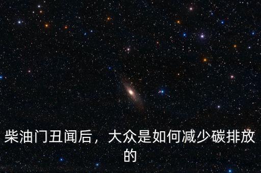 柴油門丑聞后，大眾是如何減少碳排放的