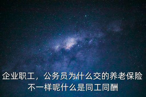 企業(yè)職工，公務(wù)員為什么交的養(yǎng)老保險(xiǎn)不一樣呢什么是同工同酬