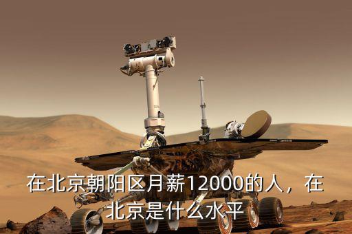 在北京朝陽區(qū)月薪12000的人，在北京是什么水平
