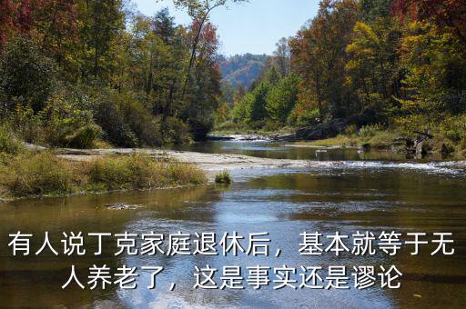 有人說丁克家庭退休后，基本就等于無人養(yǎng)老了，這是事實還是謬論