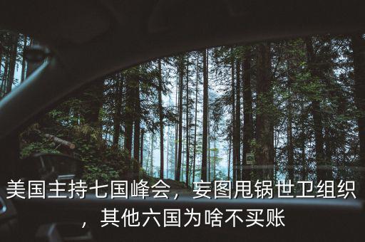美國(guó)主持七國(guó)峰會(huì)，妄圖甩鍋世衛(wèi)組織，其他六國(guó)為啥不買(mǎi)賬