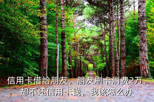 信用卡借給朋友，朋友刷卡消費(fèi)2萬，卻不還信用卡錢，我該怎么辦