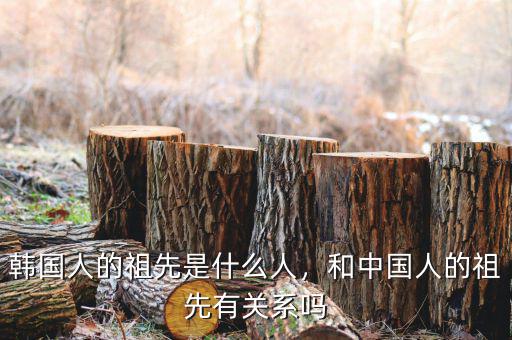 韓國人的祖先是什么人，和中國人的祖先有關系嗎