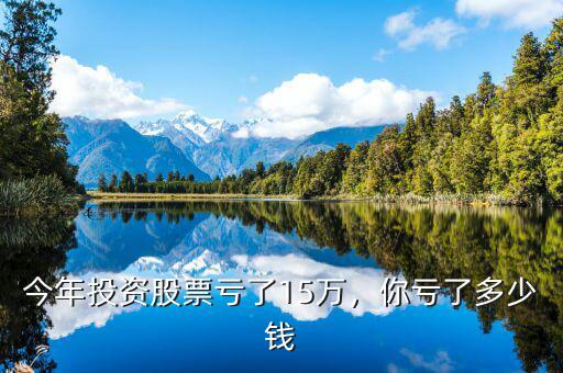 今年投資股票虧了15萬(wàn)，你虧了多少錢(qián)
