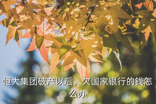 恒大集團(tuán)破產(chǎn)以后，欠國家銀行的錢怎么辦