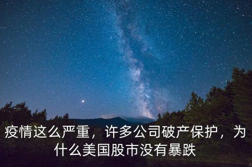 疫情這么嚴(yán)重，許多公司破產(chǎn)保護，為什么美國股市沒有暴跌