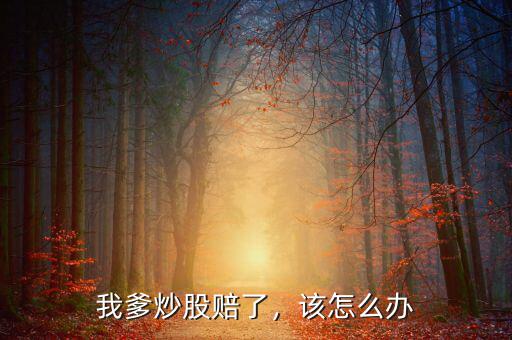 我爹炒股賠了，該怎么辦