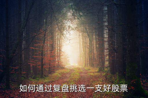 如何通過(guò)復(fù)盤挑選一支好股票