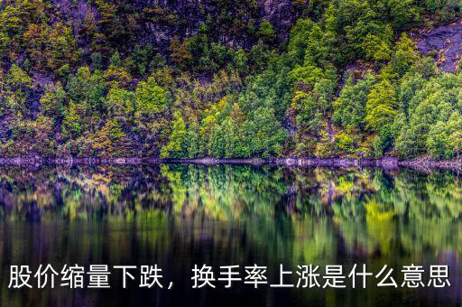 股價(jià)縮量下跌，換手率上漲是什么意思