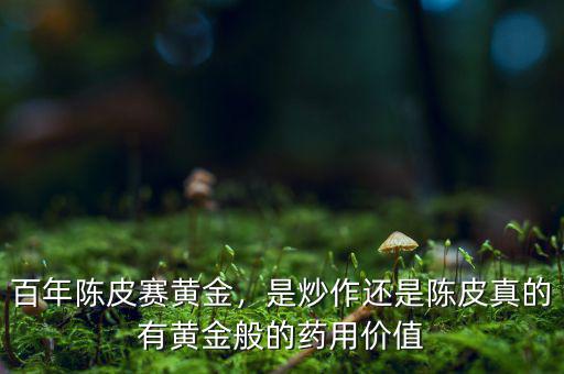 百年陳皮賽黃金，是炒作還是陳皮真的有黃金般的藥用價值