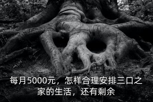 每月5000元，怎樣合理安排三口之家的生活，還有剩余