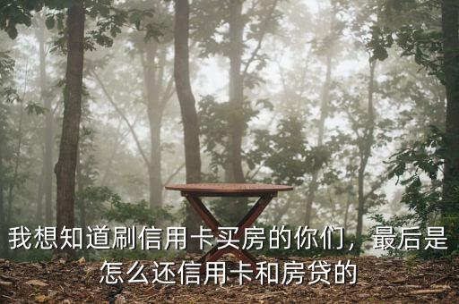 我想知道刷信用卡買(mǎi)房的你們，最后是怎么還信用卡和房貸的