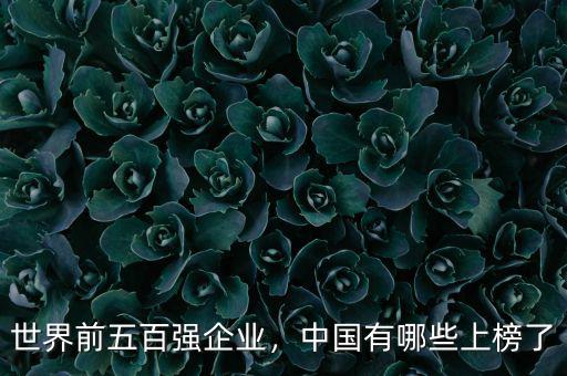 世界前五百?gòu)?qiáng)企業(yè)，中國(guó)有哪些上榜了