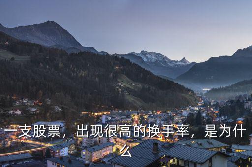 一支股票，出現很高的換手率，是為什么