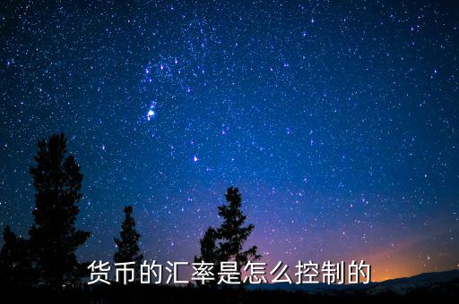 中國(guó)匯率怎么來的,貨幣的匯率是怎么控制的