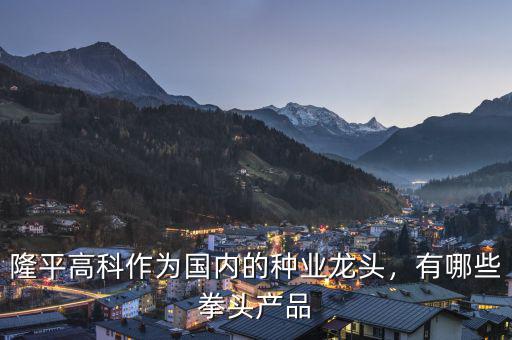 隆平高科作為國內(nèi)的種業(yè)龍頭，有哪些拳頭產(chǎn)品