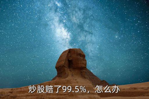 炒股賠了99.5%，怎么辦